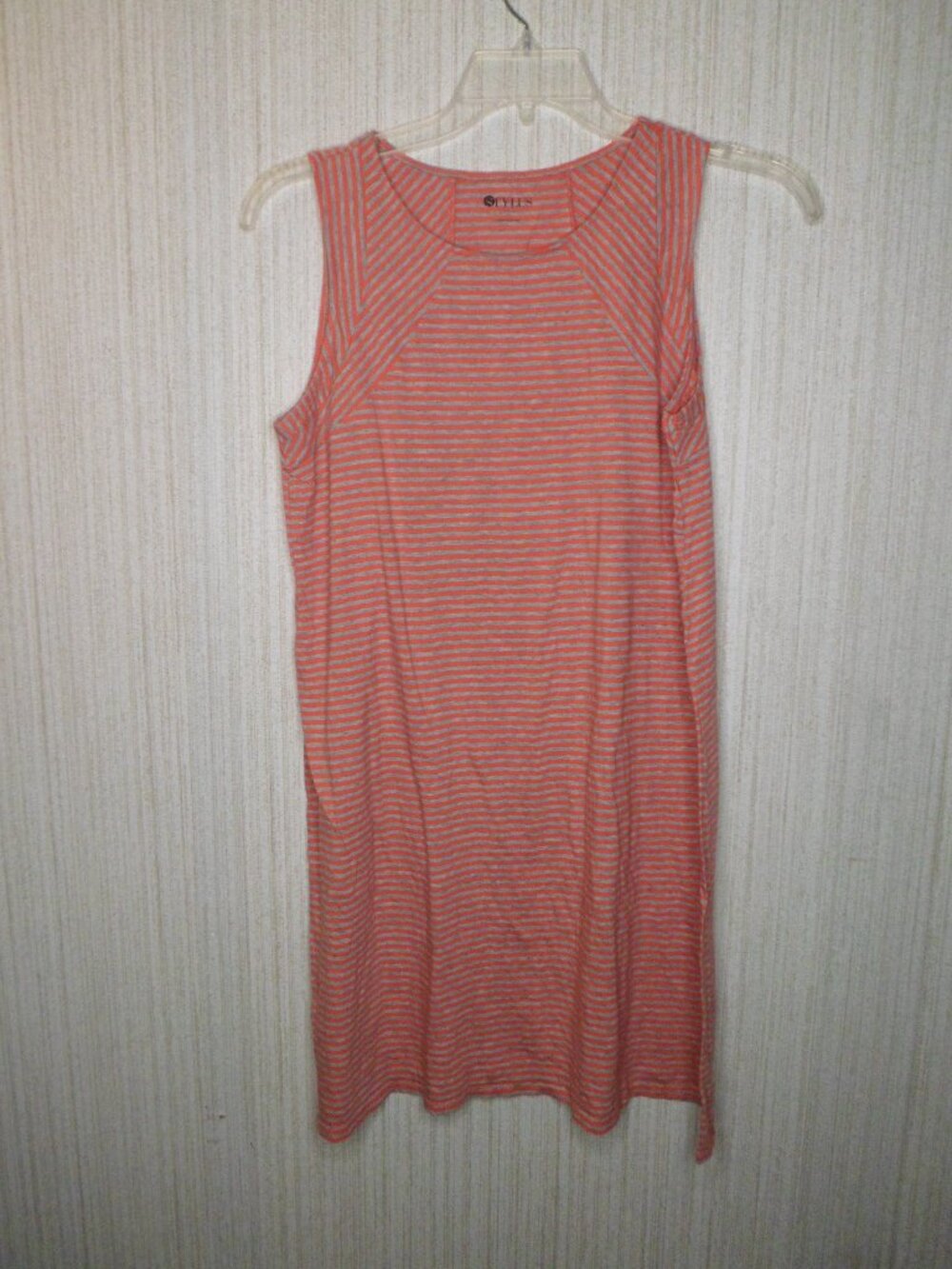Ladies "Stylus" Striped Sleeveless Dress L